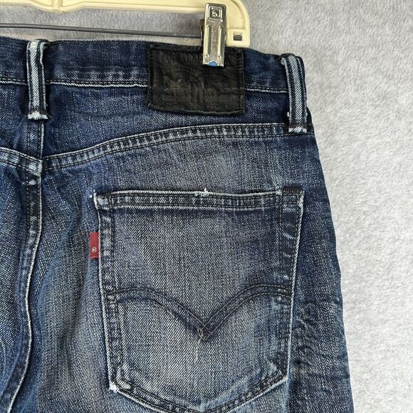 Levi’s‎ Slim Fit Tapered Men'a Size 32 HEMMED Jeans Dark Denim Stretch S40196 - Picture 10 of 15